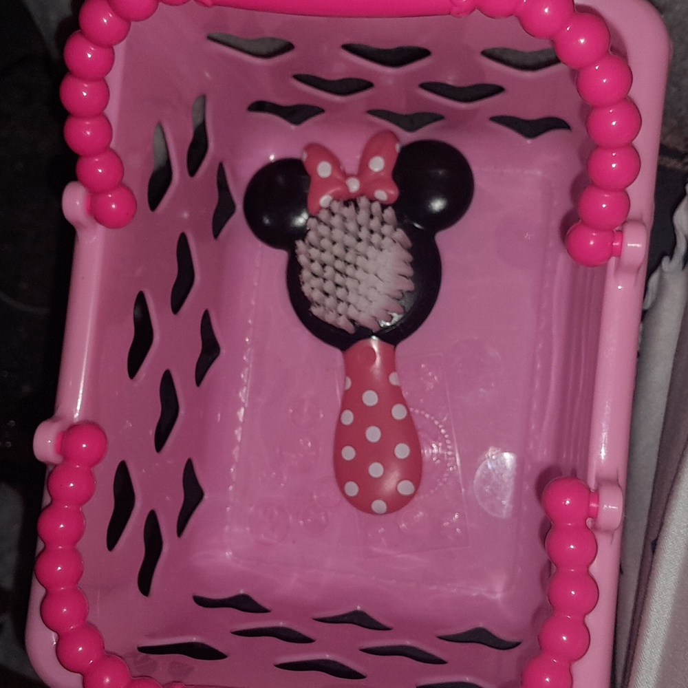 Mini mouse basket + brush